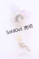 MERCI MEL / ムーン愛すクリップ  オフ×ラベンダーリボン O-25-11-28-1062-LO-AC-IG-OS