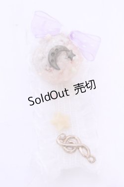 画像1: MERCI MEL / ムーン愛すクリップ  オフ×ラベンダーリボン O-25-11-28-1062-LO-AC-IG-OS