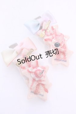 画像1: MERCI MEL / 星型パンケーキクリップ  ピンク O-25-11-28-1064-LO-AC-IG-OS