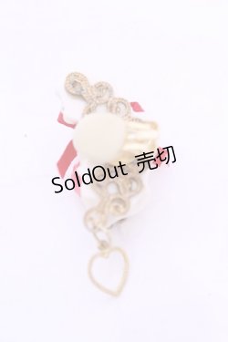 画像2: MERCI MEL / 苺ホイップ片耳イヤカフ  オフ×アカ O-25-11-28-1068-LO-AC-IG-OS