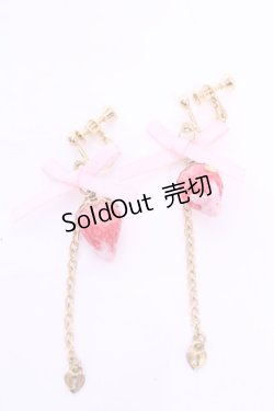 画像1: MERCI MEL / 苺チョコイヤリング  ピンク O-25-11-28-1069-LO-AC-IG-OS