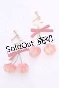 MERCI MEL / フラワーチェリーのイヤリング  ピンク系 O-25-11-28-1071-LO-AC-IG-OS
