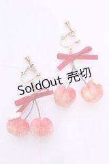 MERCI MEL / フラワーチェリーのイヤリング  ピンク系 O-25-11-28-1071-LO-AC-IG-OS