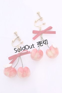 画像1: MERCI MEL / フラワーチェリーのイヤリング  ピンク系 O-25-11-28-1071-LO-AC-IG-OS