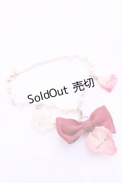 画像1: MERCI MEL / 苺ホイップブレスレット  オフ×アカ系 O-25-11-28-1076-LO-AC-IG-OS