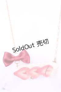 MERCI MEL / 苺ホイップネックレス  オフ×アカ O-25-11-28-1078-LO-AC-IG-OS
