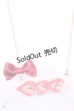 画像1: MERCI MEL / 苺ホイップネックレス  オフ×アカ O-25-11-28-1078-LO-AC-IG-OS