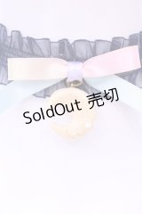 MERCI MEL / ムーンマカロンゴムチョーカー  ネイビー×イエロー O-25-11-28-1083-LO-AC-IG-OS