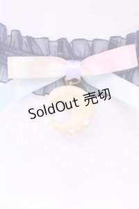 MERCI MEL / ムーンマカロンゴムチョーカー  ネイビー×イエロー O-25-11-28-1083-LO-AC-IG-OS