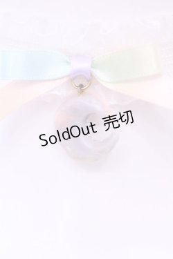 画像1: MERCI MEL / ムーンマカロンゴムチョーカー  オフ×マルチカラー O-25-11-28-1084-LO-AC-IG-OS