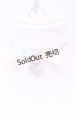 画像2: MERCI MEL / ムーンマカロンゴムチョーカー  オフ×マルチカラー O-25-11-28-1084-LO-AC-IG-OS