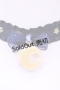 MERCI MEL / ムーンナイトマカロンチョーカー  ネイビー×イエロー O-25-11-28-1085-LO-AC-IG-OS