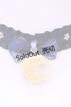 画像1: MERCI MEL / ムーンナイトマカロンチョーカー  ネイビー×イエロー O-25-11-28-1085-LO-AC-IG-OS