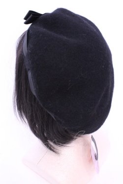 画像2: m petit by misako / AM*NIカメオベレー  クロ O-25-11-28-1090-LO-AC-IG-OS