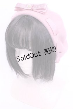 画像1: m petit by misako / AM*NIカメオベレー  ピンク O-25-11-28-1092-LO-AC-IG-OS