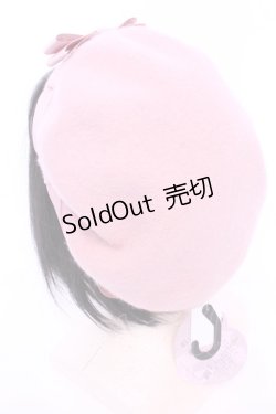 画像2: m petit by misako / AM*NIカメオベレー  ピンク O-25-11-28-1092-LO-AC-IG-OS