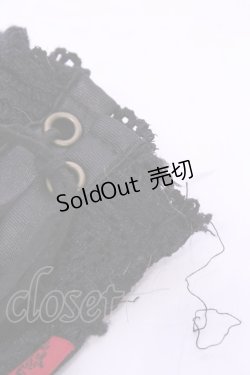 画像3: Ozz oneste / クラッシュベロアレースアップアームカバー  ブラック O-25-11-28-1007-OO-ZA-OW-OS