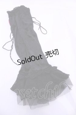 画像4: Ozz oneste / クラッシュベロアレースアップアームカバー  ブラック O-25-11-28-1007-OO-ZA-OW-OS