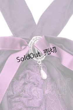 画像2: MARBLE / アンティークブローチ付きゴシック調レースタイ  パープル O-25-11-28-1008-GO-ZA-OW-OS