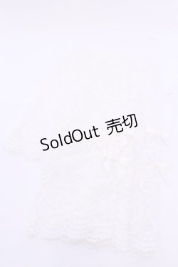 画像1: m petit by misako / AMレースロングアームカバー  シロ O-25-11-28-1012-LO-ZA-OW-OS