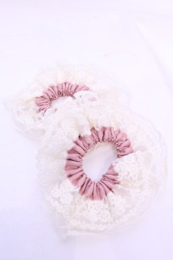 画像1: m petit by misako / AMレース2Pシュシュ  オフシロ O-25-11-28-1016-LO-ZA-OW-OS