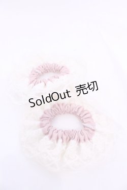 画像2: m petit by misako / AMレース2Pシュシュ  オフシロ O-25-11-28-1016-LO-ZA-OW-OS