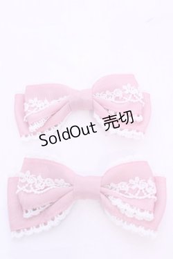 画像1: Chalmiere / リボンクリップセット  ピンク O-25-11-28-1023-LO-AC-OW-OS