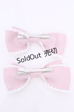 画像2: Chalmiere / リボンクリップセット  ピンク O-25-11-28-1023-LO-AC-OW-OS