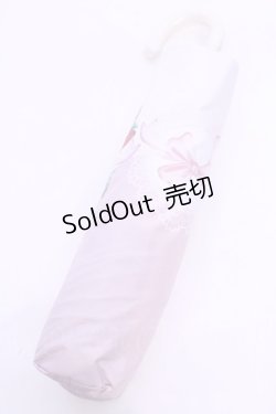 画像1: m petit by misako / 折り畳み傘  ピンク（イチゴ＆レース柄） O-25-11-28-1024-LO-ZA-OW-OS
