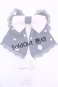 axes femme kawaii / 桜柄リボンバレッタ  ネイビー×ピンク O-25-11-28-1038-AX-AC-IG-OS