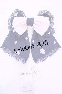 画像1: axes femme Kawaii / 桜柄リボンバレッタ  ネイビー×ピンク O-25-11-28-1038-AX-AC-IG-OS