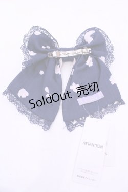 画像2: axes femme Kawaii / 桜柄リボンバレッタ  ネイビー×ピンク O-25-11-28-1038-AX-AC-IG-OS