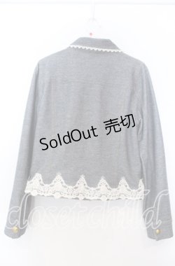 画像2: axes femme / レース配色ストレッチデニムジャケット  インディゴ系 O-25-11-28-010-AX-JA-IG-OS