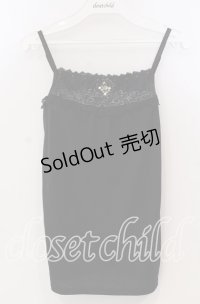 axes femme / ストーン使いキャミソール M クロ O-25-11-28-089-AX-TO-OW-OS