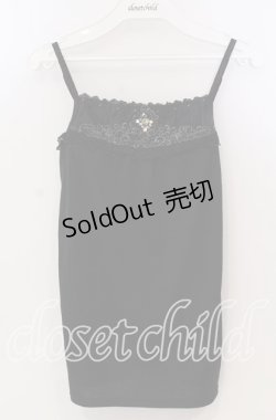 画像1: axes femme / ストーン使いキャミソール M クロ O-25-11-28-089-AX-TO-OW-OS