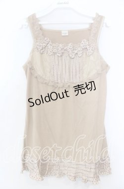 画像1: axes femme / ドットリボンタンクトップ  マスタード O-25-11-28-011-AX-TO-IG-OS