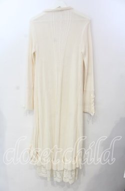 画像2: axes femme / ジレ重ね着風ロングカーディガン M キナリ O-25-11-28-093-AX-BL-OW-OS