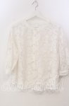 画像1: 【SALE】axes femme / 総レースボリューム袖ブラウス M シロ O-25-11-28-099-AX-BL-OW-ZT010 (1)