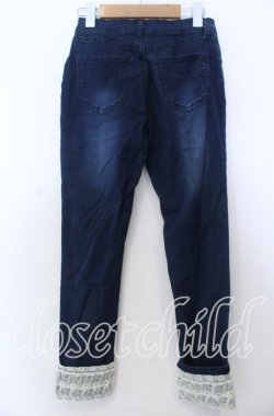 画像2: axes femme / 薔薇刺繍パンツ Ｓ インディゴ O-25-11-28-013-AX-PA-IG-OS