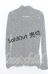 axes femme / ドット柄ハイネックカットソー  クロ O-25-11-28-014-AX-TO-IG-OS