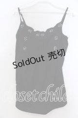 axes femme / モチーフレースキャミソール  クロ O-25-11-28-016-AX-TO-IG-OS
