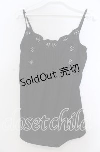 axes femme / モチーフレースキャミソール  クロ O-25-11-28-016-AX-TO-IG-OS