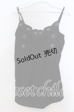 画像1: axes femme / モチーフレースキャミソール  クロ O-25-11-28-016-AX-TO-IG-OS