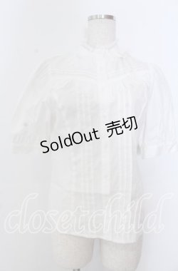 画像1: Victorian maiden / コットンレースフリルブラウス  シロ O-25-11-28-019-CL-BL-IG-OS