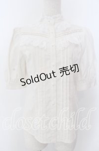 Victorian maiden / コットンレースフリルブラウス  アイボリー O-25-11-28-020-CL-BL-IG-OS
