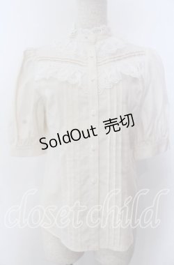 画像1: Victorian maiden / コットンレースフリルブラウス  アイボリー O-25-11-28-020-CL-BL-IG-OS