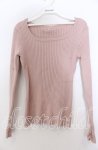 画像1: 【SALE】F&A / バックリボンUネックリブニットプルオーバー  ピンク O-25-11-28-021-LO-TO-IG-ZT502 (1)