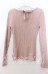 画像2: 【SALE】F&A / バックリボンUネックリブニットプルオーバー  ピンク O-25-11-28-021-LO-TO-IG-ZT502 (2)