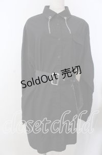 Jamieエーエヌケー / ベルト付きシャツワンピース  クロ O-25-11-28-022-LO-OP-IG-ZT1130U