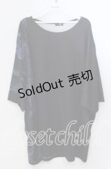 NieR Clothing / DARK ROSE FANTASIA OVER SIZE CUTSEW  ブラック×パープル O-25-11-28-003-PU-TO-IG-OS